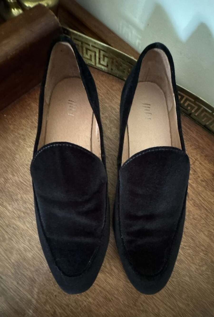 J.Jill Black Velvet Loafers Size 6.5
